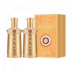 五粮液福满盛世金樽福浓香型白酒52度500ml*2瓶