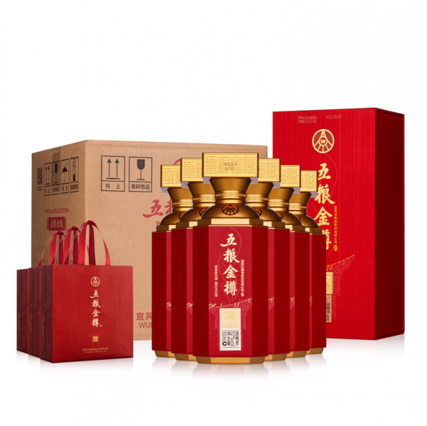 五粮液52度五粮金樽.红樽500ml*6瓶 整箱